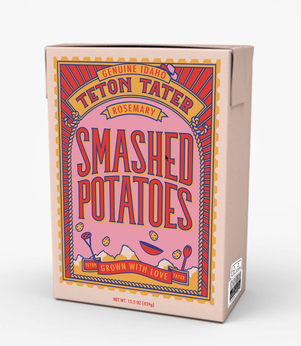 Teton Tater Rosemary Smashed Potatoes carton, 15.5 oz